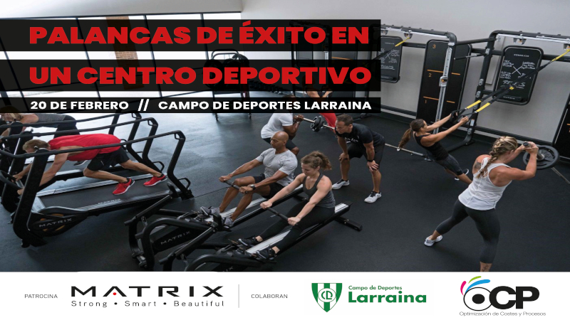 Poster acto Palancas del éxito en un centro deportivo