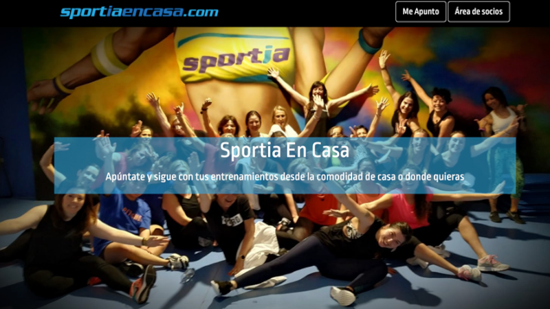 Póster servicio Sportia en Casa