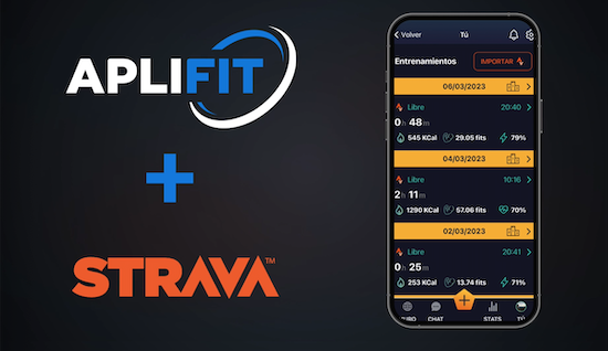 La app de Aplifit permite ahora importar entrenamientos de Strava