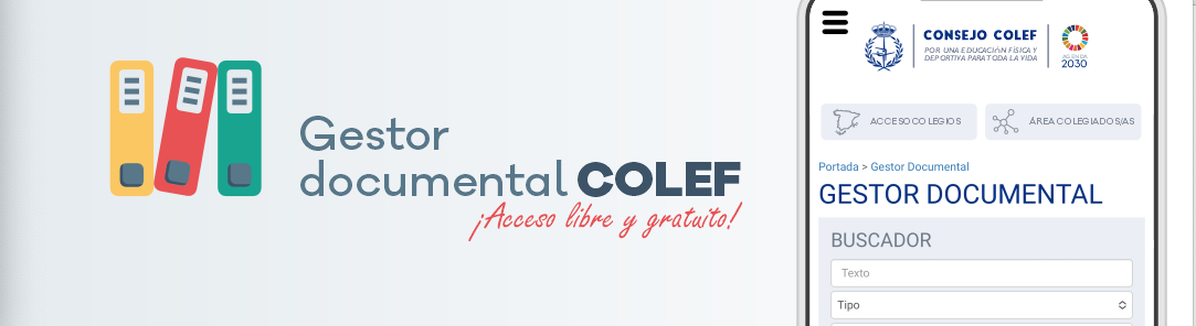 El consejo COLEF lanza el nuevo GESTOR DOCUMENTAL, con toda la información relacionada con el sector deportivo y sus profesionales