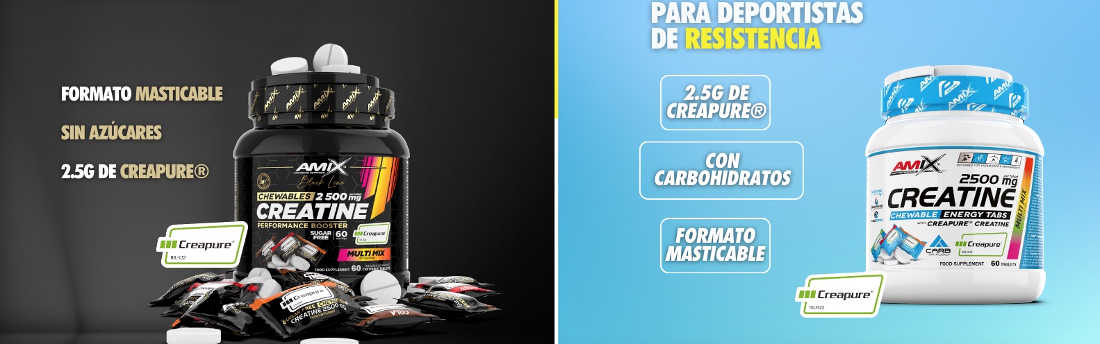 AMIX revoluciona el mercado europeo con su nueva Creatina Creapure® masticable: Rendimiento y comodidad en cada tableta