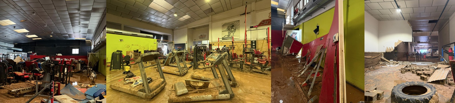Solidaridad con el gimnasio Star's Gym, fundado por el icónico culturista Juan Antonio Beitia y devastado por las inundaciones en Benetússer
