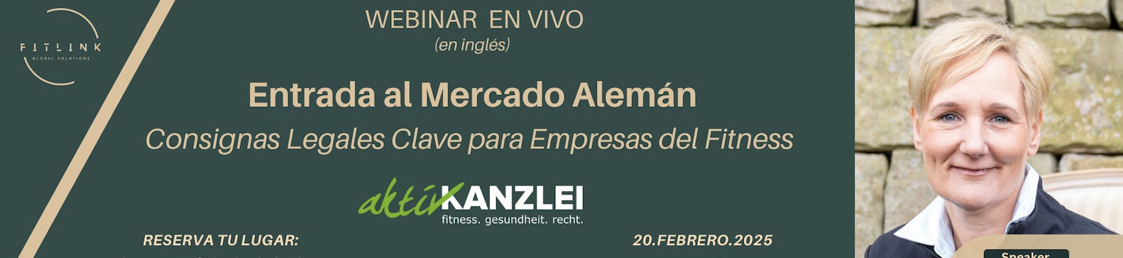 Webinar en Vivo “Entrada al Mercado Alemán: Consignas Legales Clave para Empresas del Fitness”