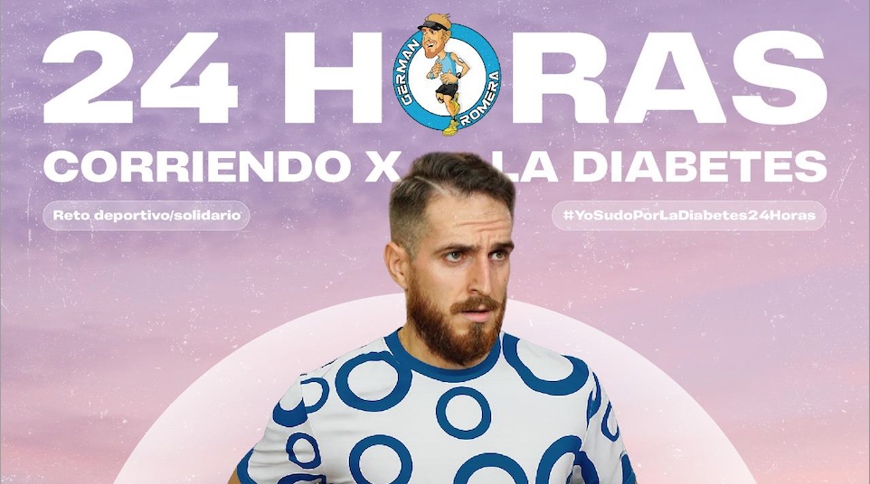 Germán Romera afronta el reto #YoSudoPorLaDiabetes24horas, un reto deportivo de Guiness, en el que correrá en cinta por una causa solidaria
