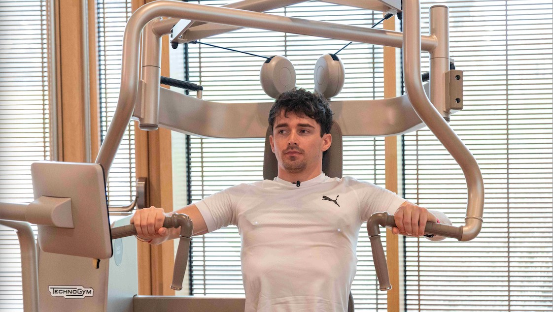 Charles Leclerc en Technogym Village para pruebas de rendimiento
