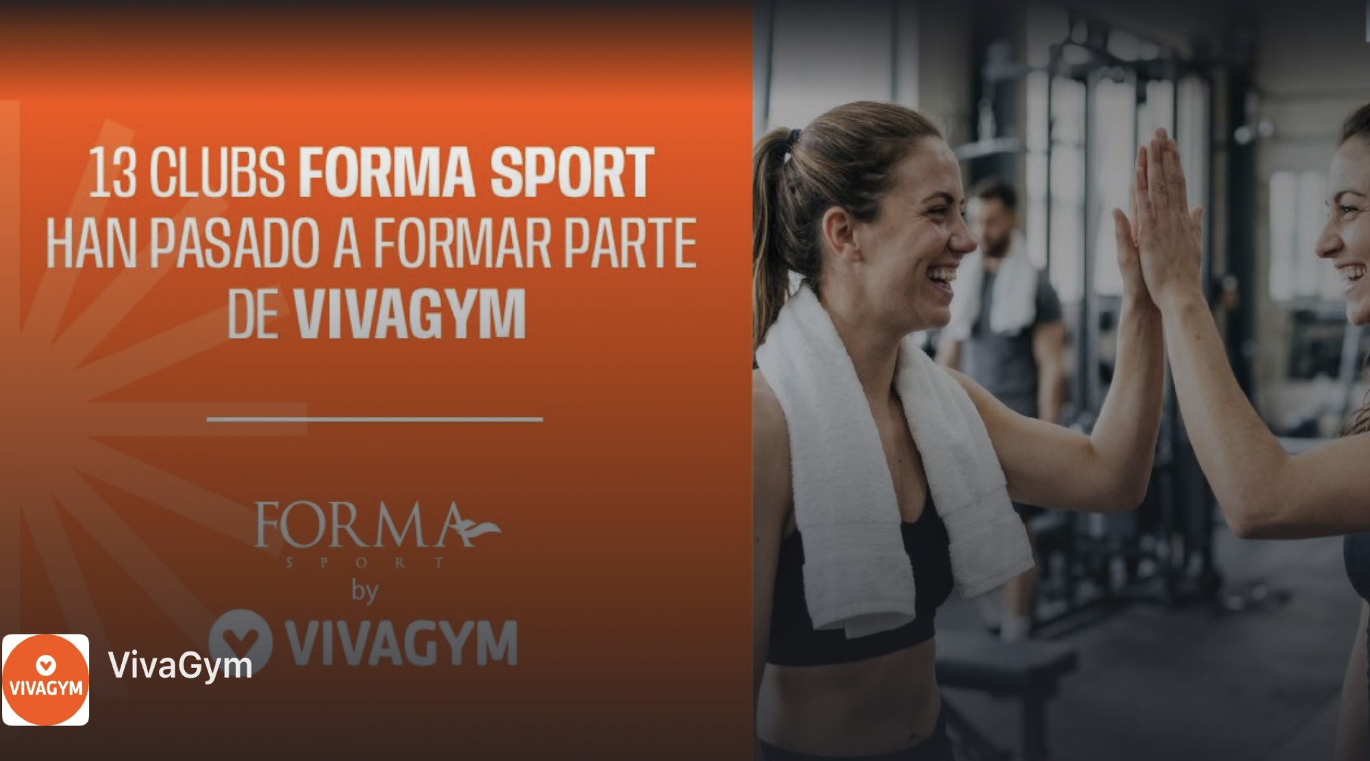 VivaGym integra los 13 clubes de Forma Sport y alcanza los 290 gimnasios en la Península Ibérica