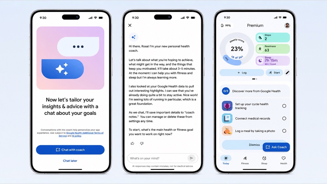 Google lleva Fitbit más allá del fitness, lo rebautiza como Google Health y lanza su coach de salud con IA