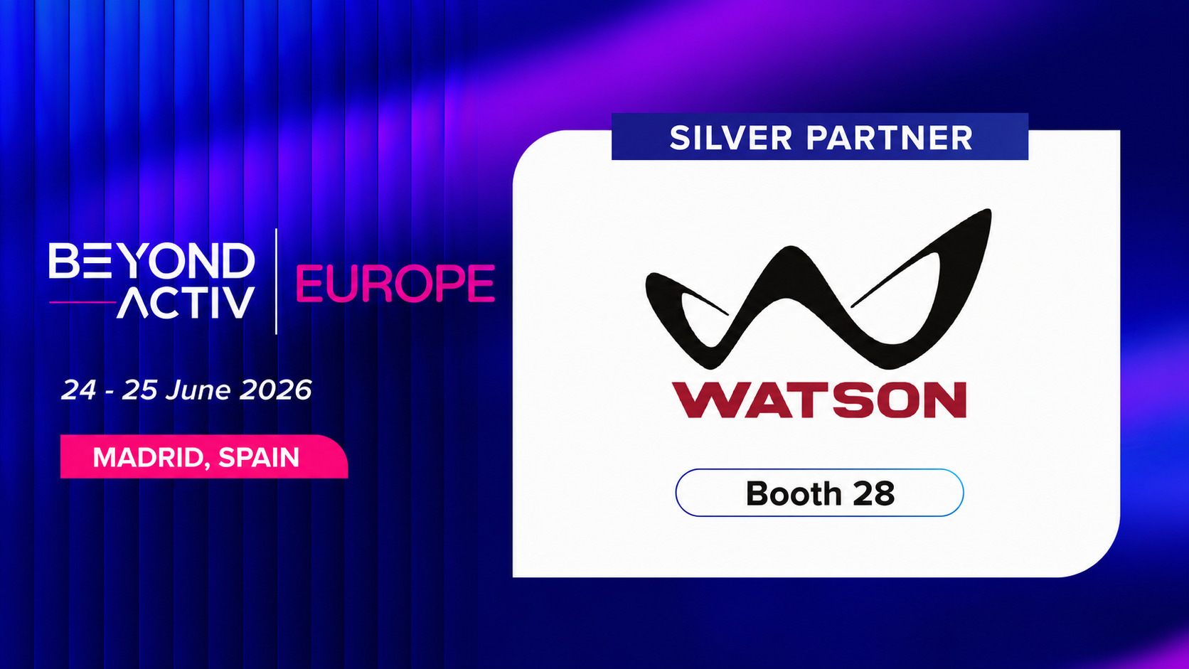 Watson participará como Silver Partner en Beyond Activ Europe 2026