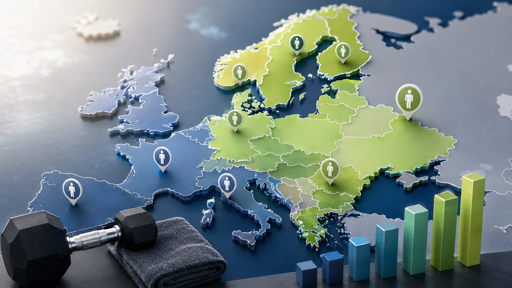 ¿Por qué algunos países europeos cuentan con muchos más abonados a gimnasios que otros? El consultor internacional Herman Rutgers lo explica
